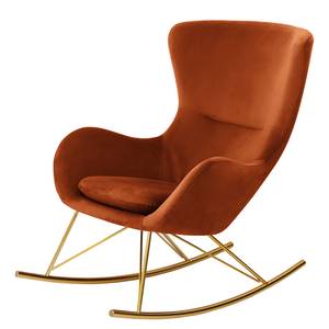 Rocking chair Skamby Velours - Terre cuite