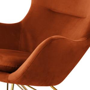 Rocking chair Skamby Velours - Terre cuite