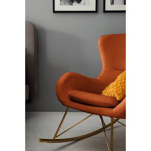 Rocking chair Skamby Velours - Terre cuite