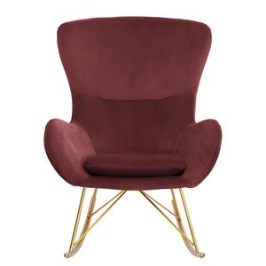 Rocking chair Skamby Velours - Rouge Bordeaux