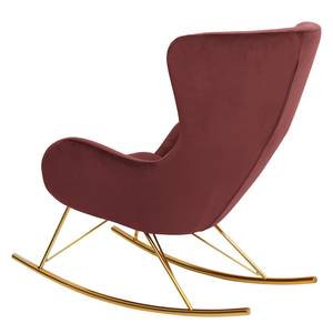 Rocking chair Skamby Velours - Rouge Bordeaux