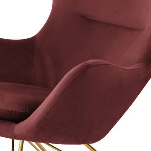 Rocking chair Skamby Velours - Rouge Bordeaux