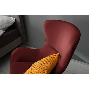 Rocking chair Skamby Velours - Rouge Bordeaux