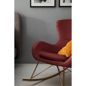 Rocking chair Skamby Velours - Rouge Bordeaux
