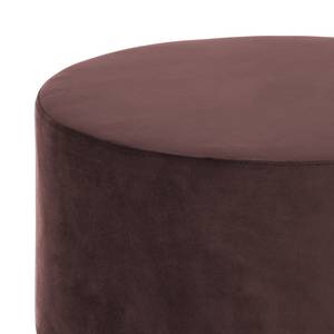 Gestoffeerde hocker Kivik II Fluweel - Aubergine