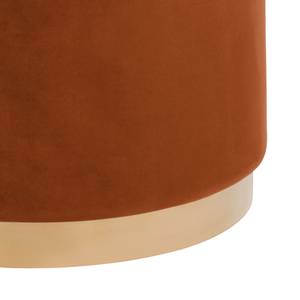 Gestoffeerde hocker Kivik II Fluweel - Terracotta