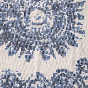 Vintage-Teppich Cormont Baumwollstoff - Blau / Creme