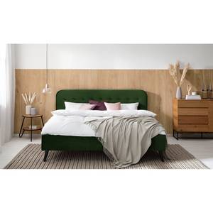 Letto imbottito Klink III 140 x 200 cm - Verde scuro - Verde scuro - 140 x 200cm