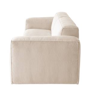 Polstergarnitur 3-2-Hocker LORALAI Cord - Cordstoff Lola: Creme