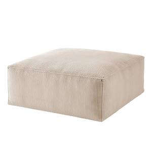 Polstergarnitur 3-2-Hocker LORALAI Cord - Cordstoff Lola: Creme