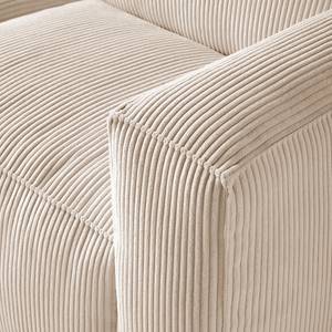 Polstergarnitur 3-2-Hocker LORALAI Cord - Cordstoff Lola: Creme