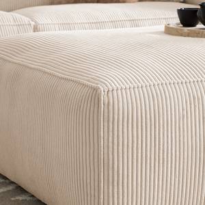 Polstergarnitur 3-2-Hocker LORALAI Cord - Cordstoff Lola: Creme