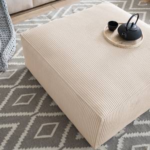 Polstergarnitur 3-2-Hocker LORALAI Cord - Cordstoff Lola: Creme