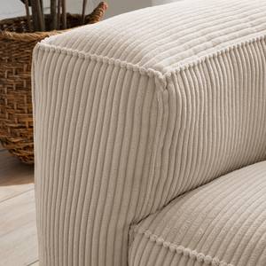 Polstergarnitur 3-2-Hocker LORALAI Cord - Cordstoff Lola: Creme