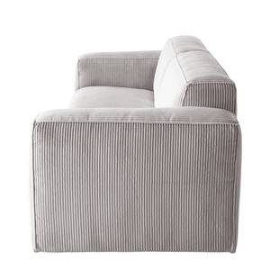 Polstergarnitur 3-2-Hocker LORALAI Cord - Cordstoff Lola: Hellgrau