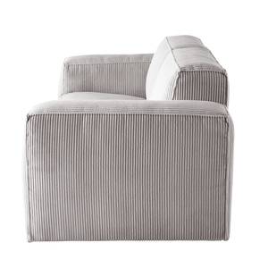 Polstergarnitur 3-2-Hocker LORALAI Cord - Cordstoff Lola: Hellgrau