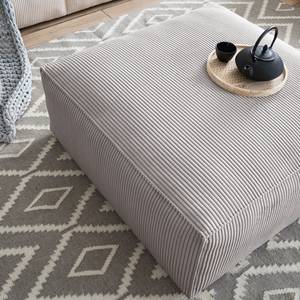 Polstergarnitur 3-2-Hocker LORALAI Cord - Cordstoff Lola: Hellgrau