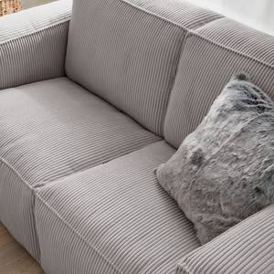 Polstergarnitur 3-2-Hocker LORALAI Cord - Cordstoff Lola: Hellgrau