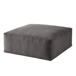 Bankstellen 3-, 2-zits, hocker LORALAI Ribfluweel - Corduroy Lola: Grijs