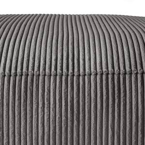 Bankstellen 3-, 2-zits, hocker LORALAI Ribfluweel - Corduroy Lola: Grijs