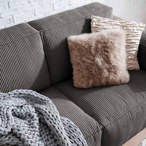 Polstergarnitur 3-2-Hocker LORALAI Cord - Cordstoff Lola: Grau