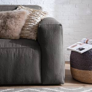 Polstergarnitur 3-2-Hocker LORALAI Cord - Cordstoff Lola: Grau