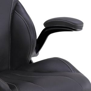 Fauteuil de direction Aston Imitation cuir - Noir