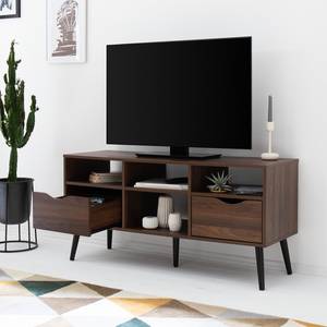 Tv-meubel Gjora I Deels massief rubberboomhout - walnotenhout