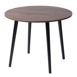 Table GJORA ronde Imitation noyer