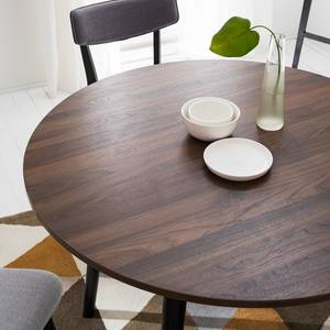 Table GJORA ronde Imitation noyer