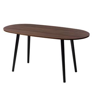 Table en bois GJORA ovale Imitation noyer