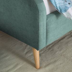 Letto imbottito Klink IV Microfibra - Menta/Sabbia - Mint - 140 x 200cm