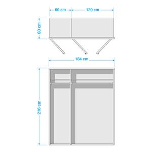 Drehtürenschrank Eichstätt Breite: 184 cm