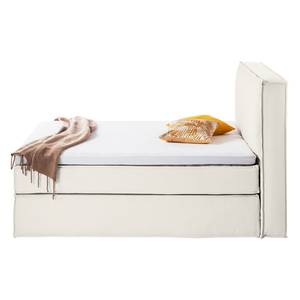 Premium boxspring KINX Katoen Kielo: Wit - 180 x 200cm - H2 zacht - 130cm