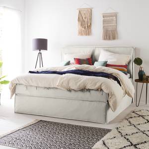 Lit boxspring Kinx Coton Kielo: Blanc - 180 x 200cm - D2 souple - 130 cm