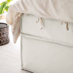 Lit boxspring Kinx Coton Kielo: Blanc - 180 x 200cm - D2 souple - 130 cm