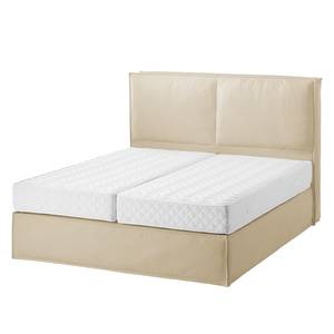 Premium boxspring KINX Katoen Kielo: Zandkleurig - 180 x 200cm - H2 zacht - 130cm