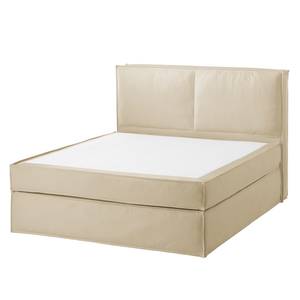 Letto boxspring Kinx Cotone Kielo: sabbia - 180 x 200cm - H2 - 130 cm