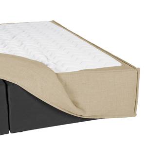 Lit boxspring Kinx Coton Kielo: Sable - 180 x 200cm - D2 souple - 130 cm