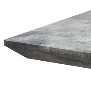 Esstisch Berwick (mit Ausziehfunktion) Metall - Beton Dekor / Schwarz