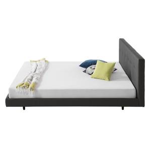 Gestoffeerd bed Mitchell geweven stof - Antraciet - 180 x 200cm