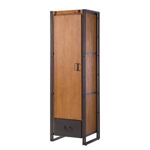 Garderobenschrank Manchester II Akazie teilmassiv / Metall - Akazie / Anthrazit - Breite: 61 cm