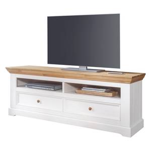 Tv-meubel Ummanz II massief grenenhout - wit grenenhout/honingkleurig grenenhout - Pijnboomhout wit