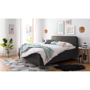 Boxspringbett Klink Webstoff - Anthrazit - 180 x 200cm