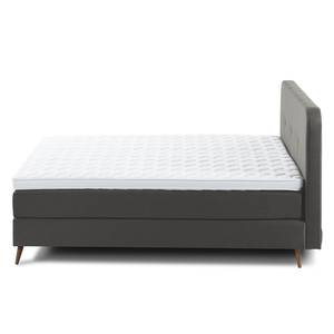 Boxspringbett Klink Webstoff - Anthrazit - 180 x 200cm