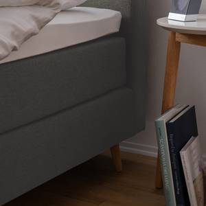 Boxspringbett Klink Webstoff - Anthrazit - 180 x 200cm