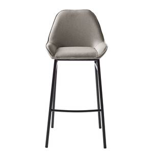 Chaises de bar Broon (lot de 2) Tissu / Fer - Gris / Noir