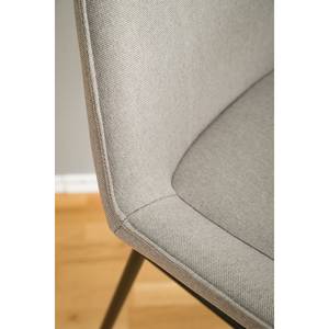 Chaises de bar Broon (lot de 2) Tissu / Fer - Gris / Noir