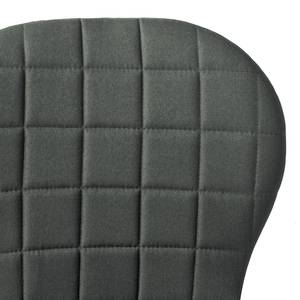 Chaises capitonnées Keila (lot de 2) tissé / Métal - Noir - Gris foncé