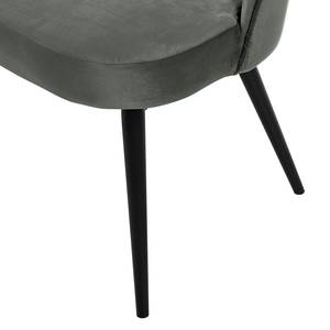 Banquette Jacklin Velours / Métal - Noir - Gris